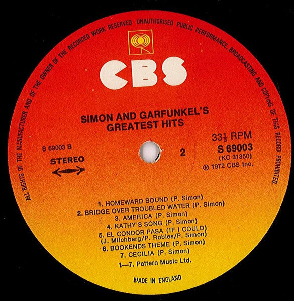 Simon & Garfunkel : Simon And Garfunkel's Greatest Hits (LP, Comp)
