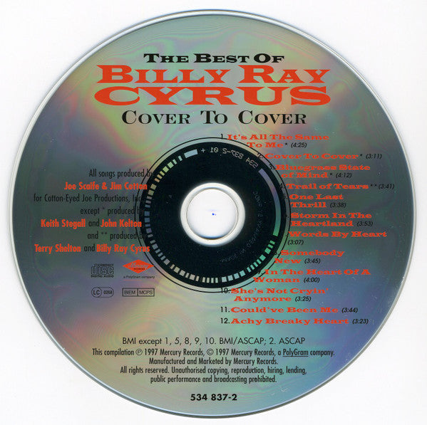 Billy Ray Cyrus : The Best Of Billy Ray Cyrus - Cover To Cover (CD, Comp, RM, PMD)
