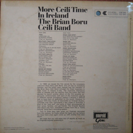 The Brian Boru Ceili Band : More Ceilidh Time In Ireland (LP, Album)