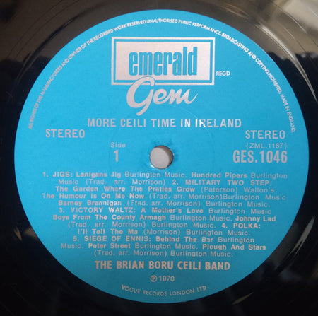 The Brian Boru Ceili Band : More Ceilidh Time In Ireland (LP, Album)