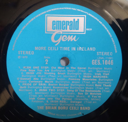 The Brian Boru Ceili Band : More Ceilidh Time In Ireland (LP, Album)