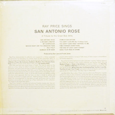 Ray Price : San Antonio Rose (LP, Album, RE)
