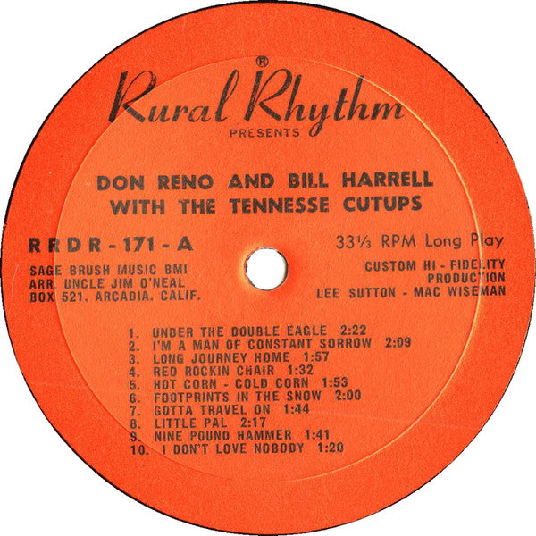Don Reno & Bill Harrell And The Tennessee Cut-Ups : Don Reno & Bill Harrell And The Tennessee Cutups (LP, Mono, Red)