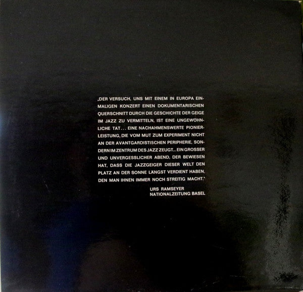 Stuff Smith / Stéphane Grappelli / Svend Asmussen / Jean-Luc Ponty : Violin-Summit (LP, Album, RE)