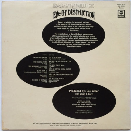 Barry McGuire : Eve Of Destruction (LP, Album, RE)