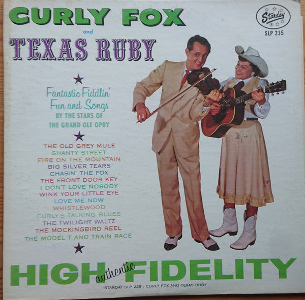 Curly Fox And Texas Ruby : Curly Fox And Texas Ruby (LP, Album, RE)