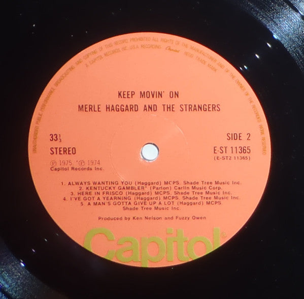 Merle Haggard And The Strangers (5) : Keep Movin' On (LP, Album)