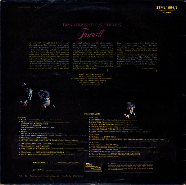 Diana Ross & The Supremes* : Farewell (2xLP, Album)