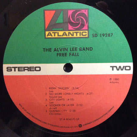 The Alvin Lee Band : Free Fall (LP, Album, SRC)