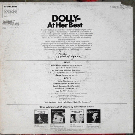 Dolly Parton : The Best Of Dolly Parton (LP, Comp, RCA)