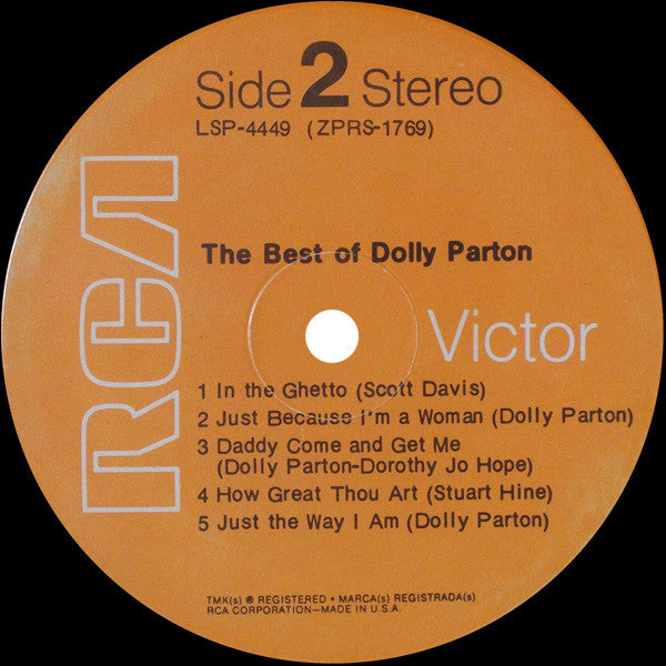 Dolly Parton : The Best Of Dolly Parton (LP, Comp, RCA)