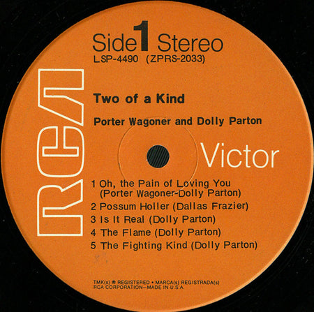 Porter Wagoner And Dolly Parton : Two Of A Kind (LP, Album, Ind)