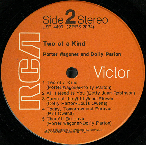 Porter Wagoner And Dolly Parton : Two Of A Kind (LP, Album, Ind)