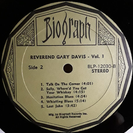 Reverend Gary Davis* : Volume 1 - New Blues And Gospel (LP, Album, RE)