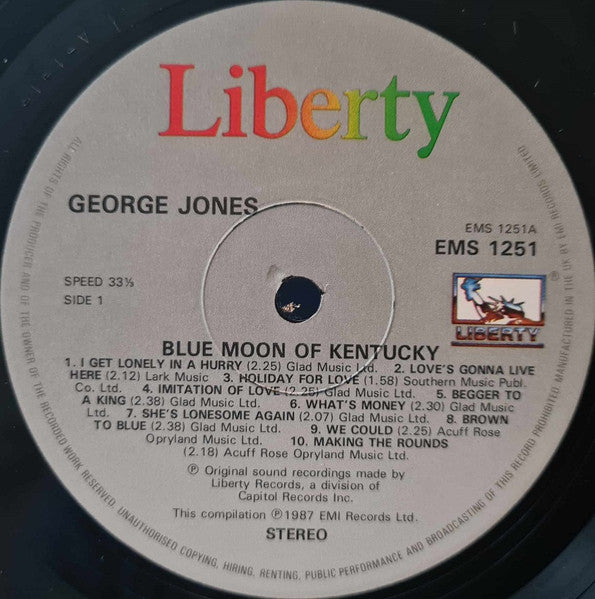 George Jones (2) : Blue Moon Of Kentucky (LP, Comp)