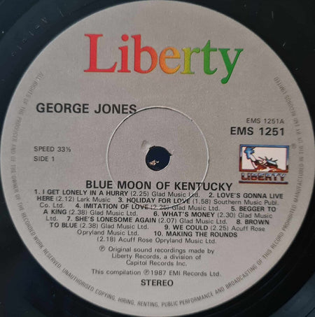 George Jones (2) : Blue Moon Of Kentucky (LP, Comp)