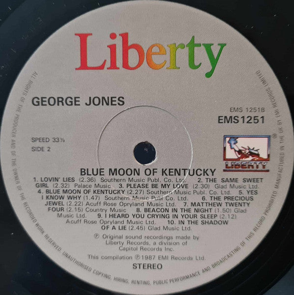 George Jones (2) : Blue Moon Of Kentucky (LP, Comp)