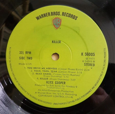 Alice Cooper : Killer (LP, Album, RE, Gat)