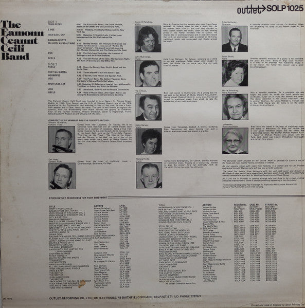 The Eamonn Ceannt Ceili Band : Dance To The Eamonn Ceannt Ceili Band (LP)