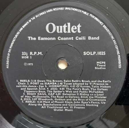 The Eamonn Ceannt Ceili Band : Dance To The Eamonn Ceannt Ceili Band (LP)