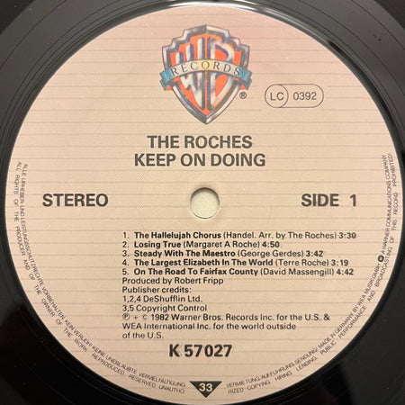 The Roches : Keep On Doing (LP, Album)