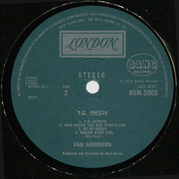 Van Morrison : T.B. Sheets (LP, Album)