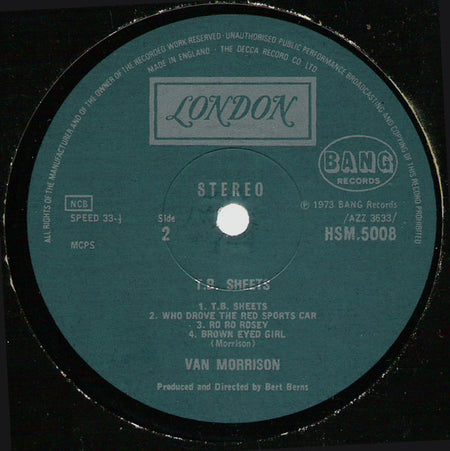 Van Morrison : T.B. Sheets (LP, Album)
