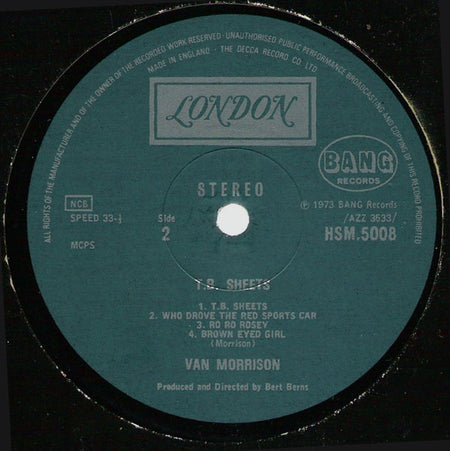 Van Morrison : T.B. Sheets (LP, Album)