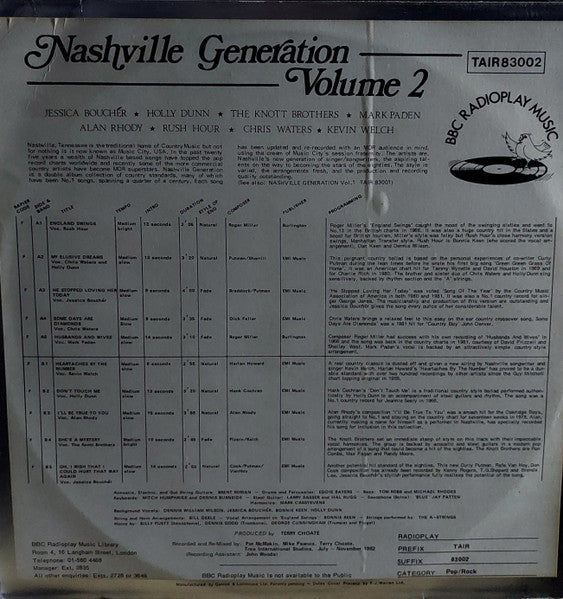 Various : Nashville Generation Volume 2 (LP)