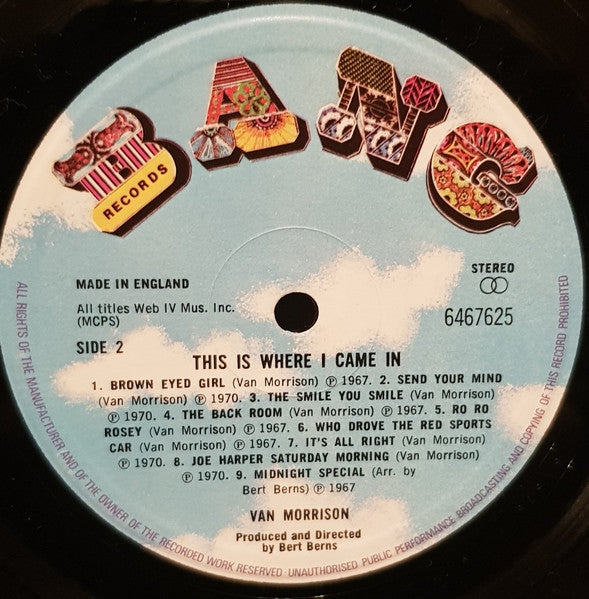 Van Morrison : This Is Where I Came In (LP, Comp)