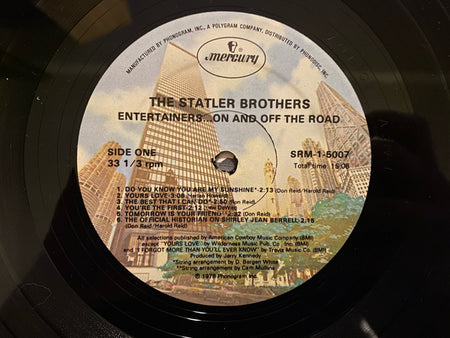 The Statler Brothers : Entertainers...On And Off The Record (LP)