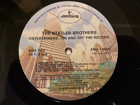 The Statler Brothers : Entertainers...On And Off The Record (LP)