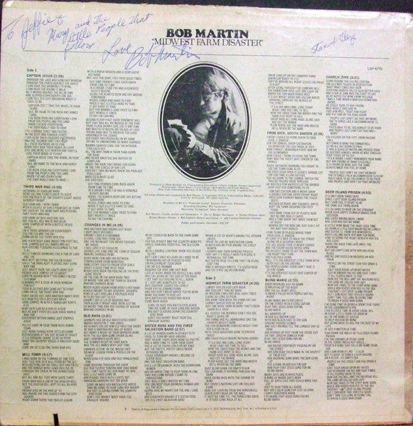 Bob Martin (7) : Midwest Farm Disaster (LP, Album)