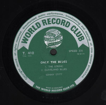 Sonny Stitt : Only The Blues (LP, Album, Mono, RE)