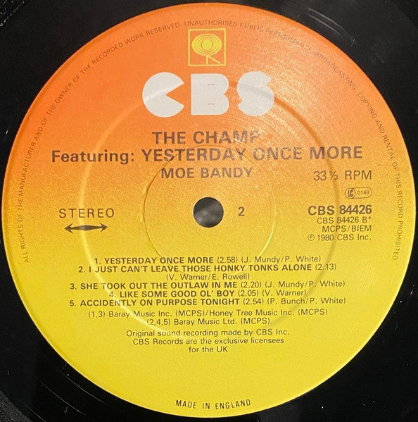 Moe Bandy : The Champ (LP, Album)