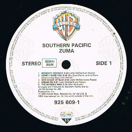 Southern Pacific : Zuma (LP, Album)