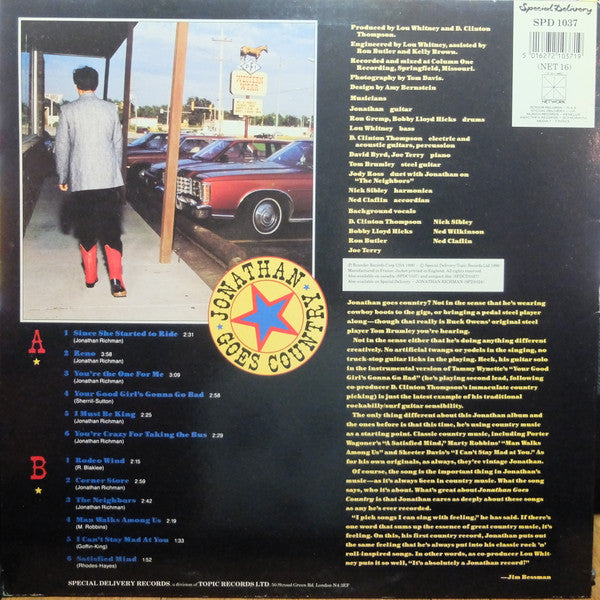 Jonathan Richman : Jonathan Goes Country (LP, Album)
