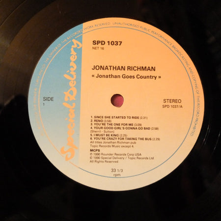 Jonathan Richman : Jonathan Goes Country (LP, Album)
