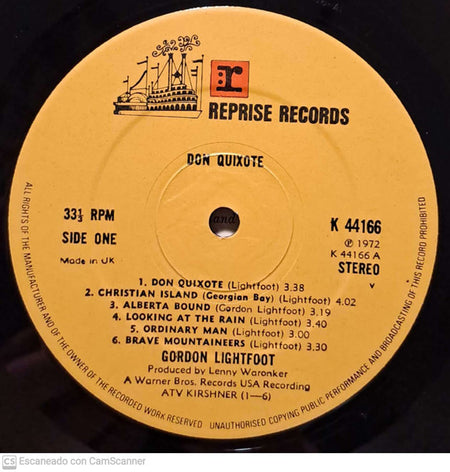 Gordon Lightfoot : Don Quixote (LP, Album)
