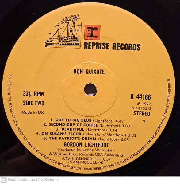 Gordon Lightfoot : Don Quixote (LP, Album)