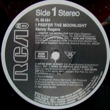 Kenny Rogers : I Prefer The Moonlight (LP, Album)