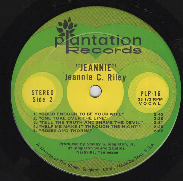 Jeannie C. Riley : Jeannie (LP, Album)