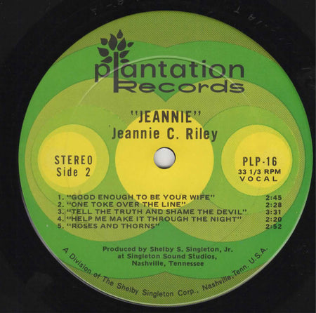 Jeannie C. Riley : Jeannie (LP, Album)