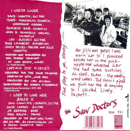 The Saw Doctors : I Useta Lover (7", Single)