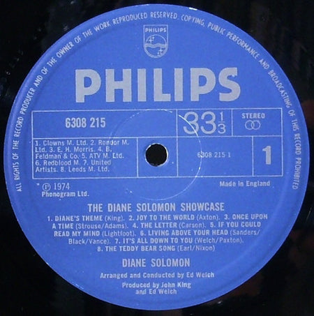Diane Solomon : The Diane Solomon Showcase (LP, Album)