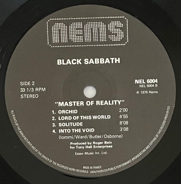 Black Sabbath : Master Of Reality (LP, Album, RE, Mad)