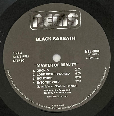 Black Sabbath : Master Of Reality (LP, Album, RE, Mad)