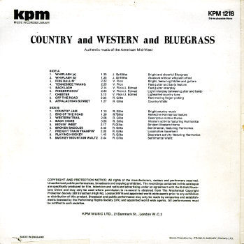 Various : Country And Western And Bluegrass (LP)