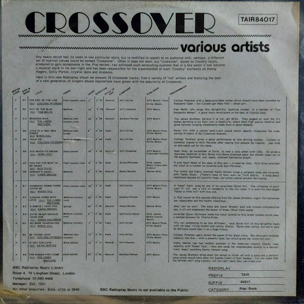 Various : Crossover (LP)
