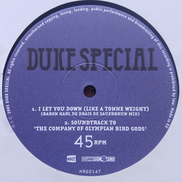 Duke Special : Freewheel (10", Single)